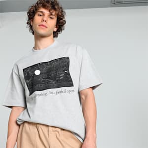 GRAPHICS "Football Expert" Men's Relaxed Fit Tee, Light Gray Heather, extralarge-IND